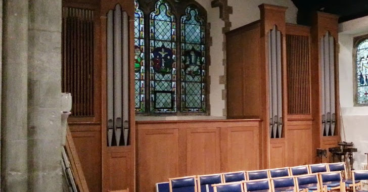 1964 casework, divided each side of the north window in the north transept.